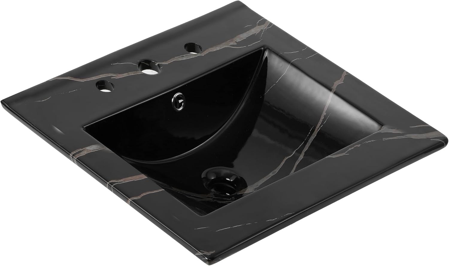 Classic Contemporary Rectangular Ceramic Sink Basin Vanity Top