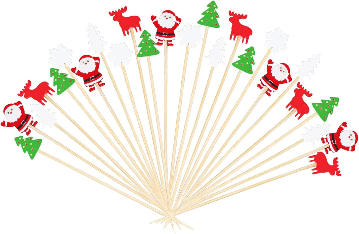 Christmas Cocktail Picks 100pcs - Festive Party Decor