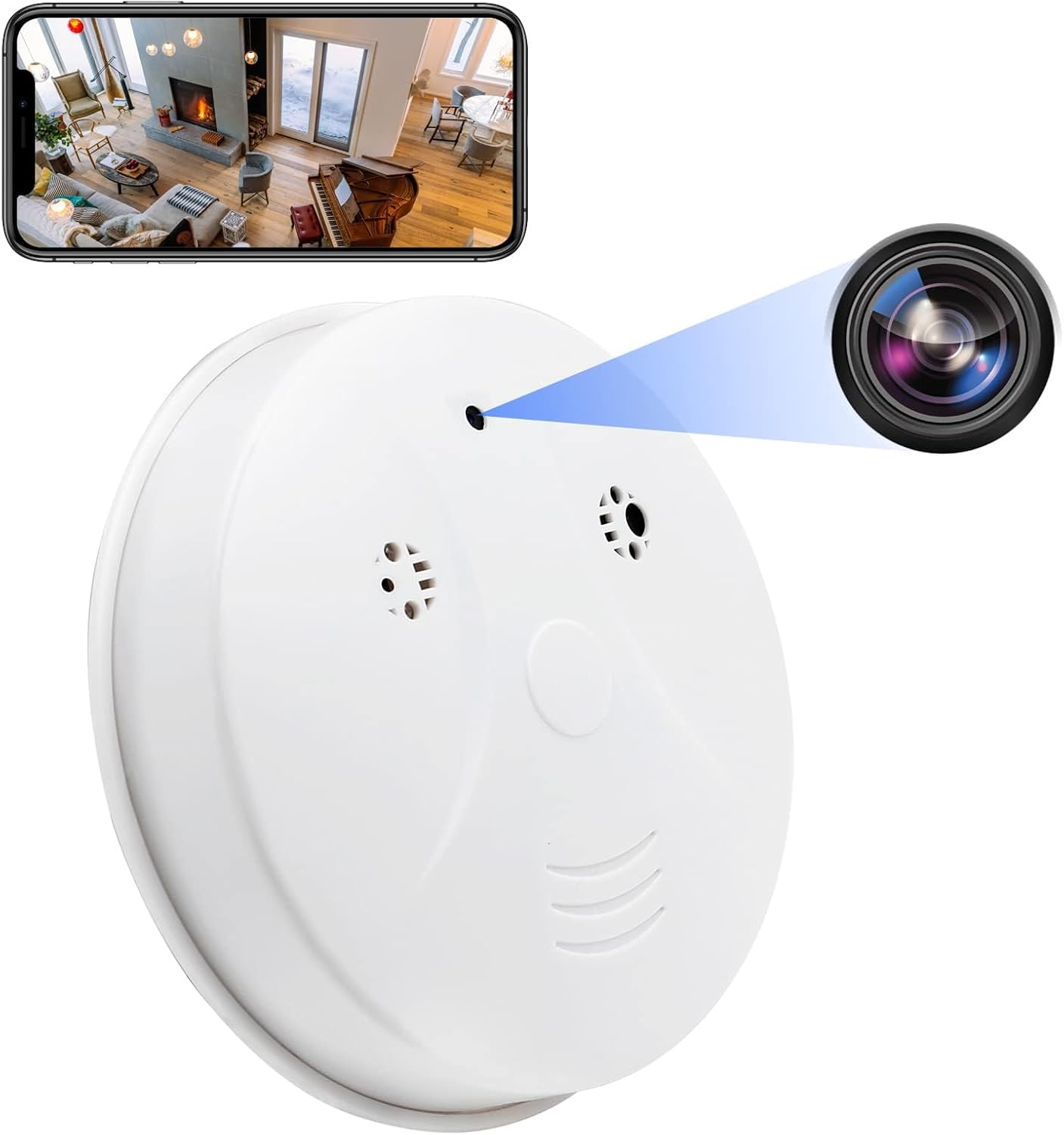 Smoke Detector Hidden Camera with 1080P HD Wireless Video