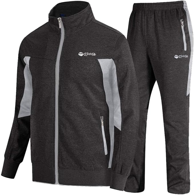 TBMPOY Men's Tracksuit Athletic Sports Casual Full Zip Sweatsuit
