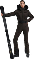 GSOU SNOW Ski Suit Women One Piece Snowsuit - Slim Waterproof Fit