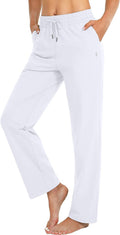 SANTINY Women's Cotton Sweatpants Yoga Lounge Casual Pants - Soft open
