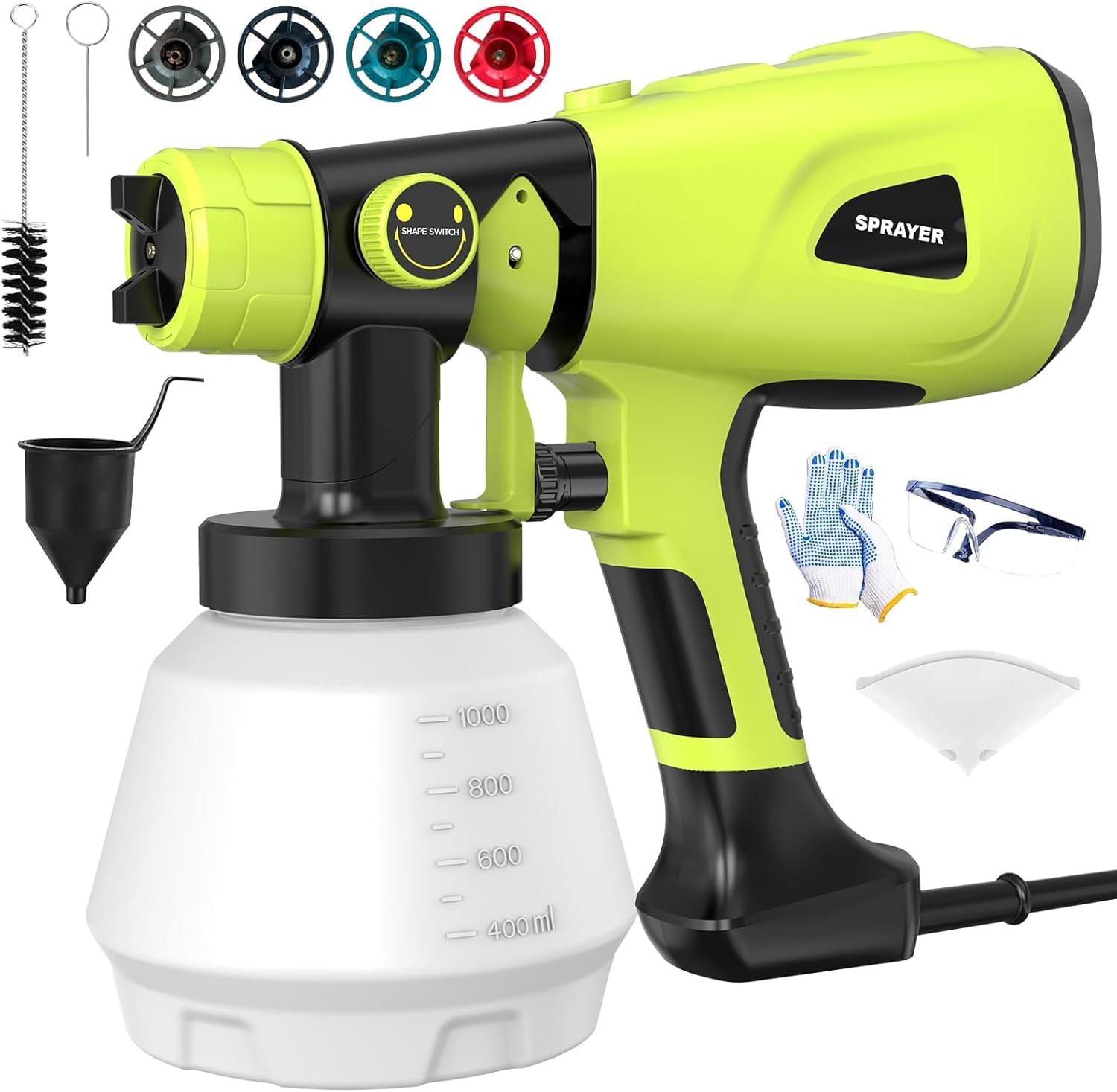 Powerful 1000W Paint Sprayer with Adjustable Spray Width Knob