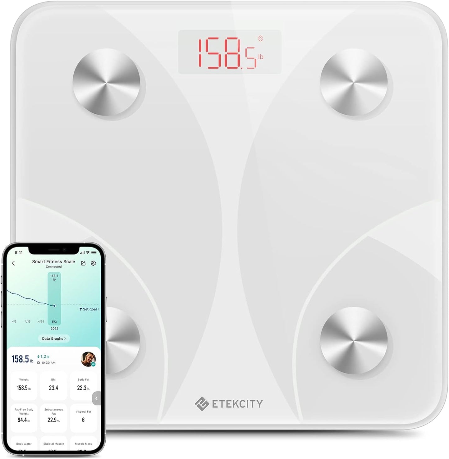 Etekcity Smart Digital Body Weight Scale - BMI Analyzer