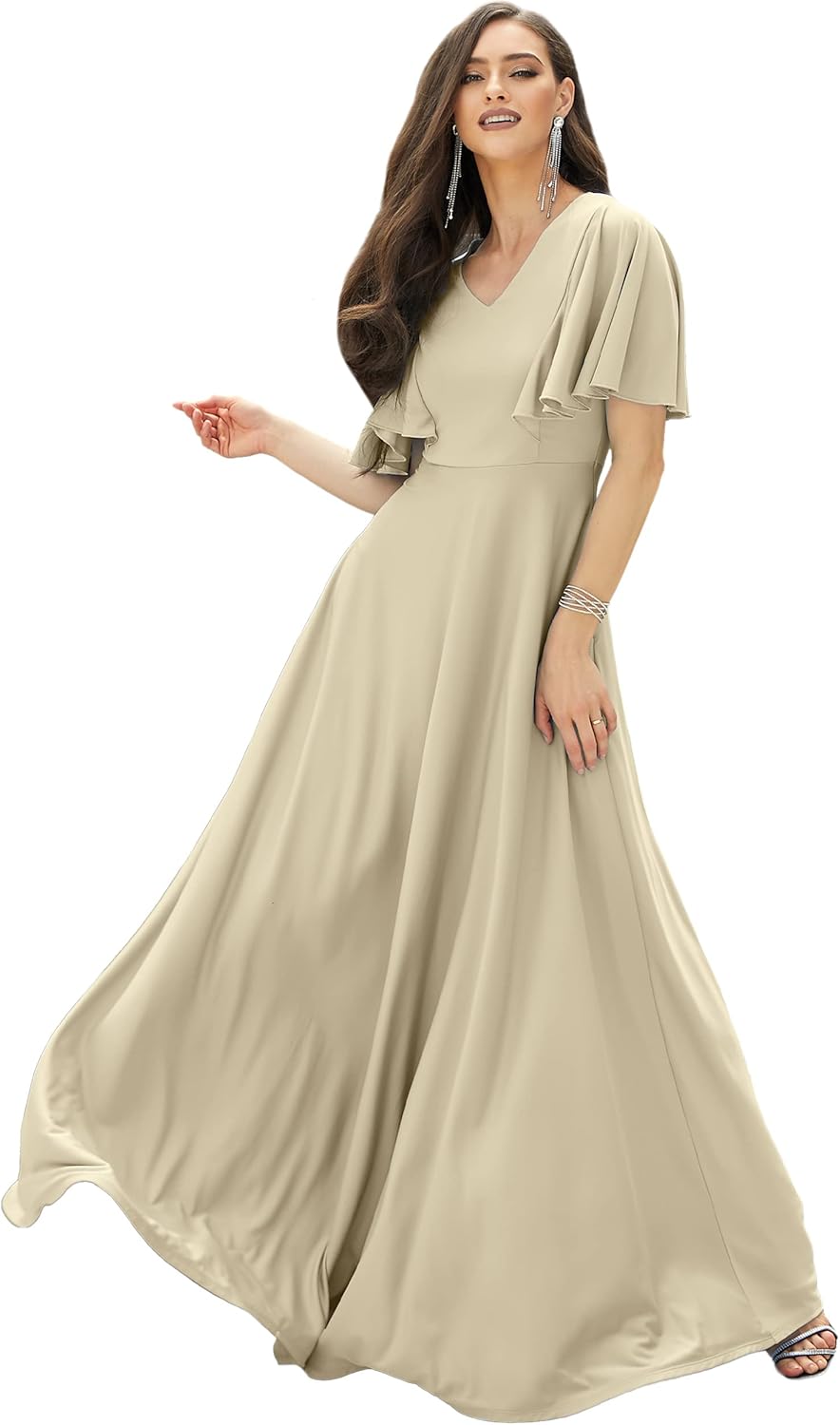 KOH KOH Womens Long Elegant Bridesmaid Evening Cocktail Dress