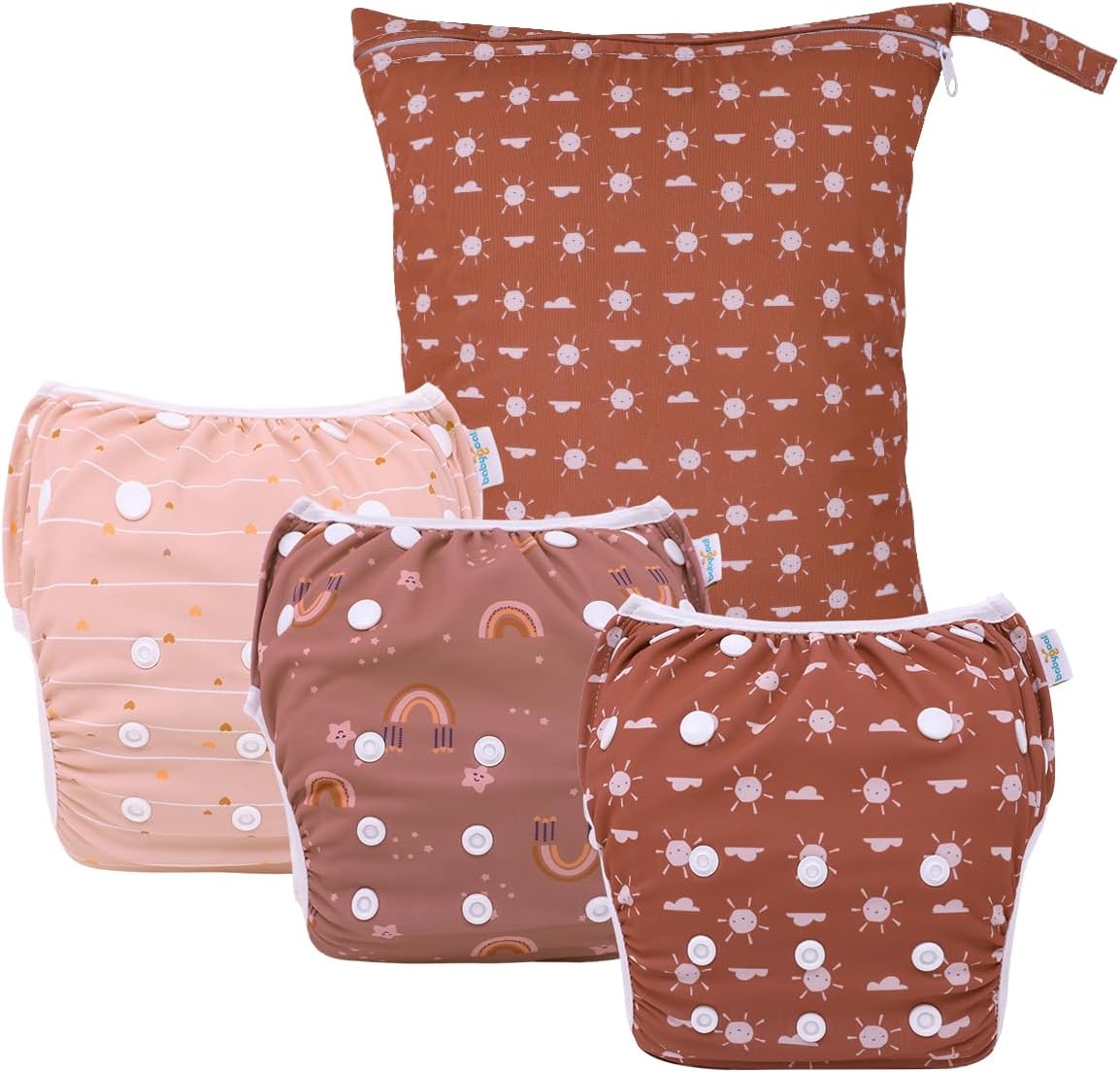 Adjustable Reusable Swim Diapers 4 Pack