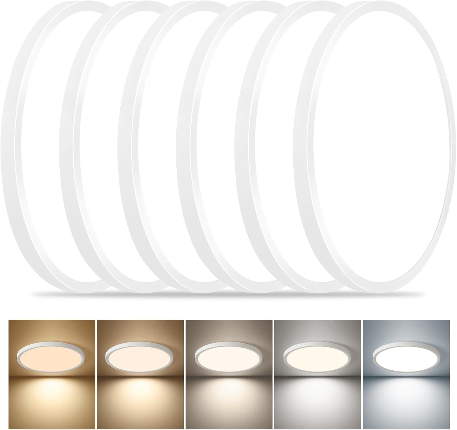 Dimmable 12 Inch LED Flush Mount Ceiling Light for Any Room