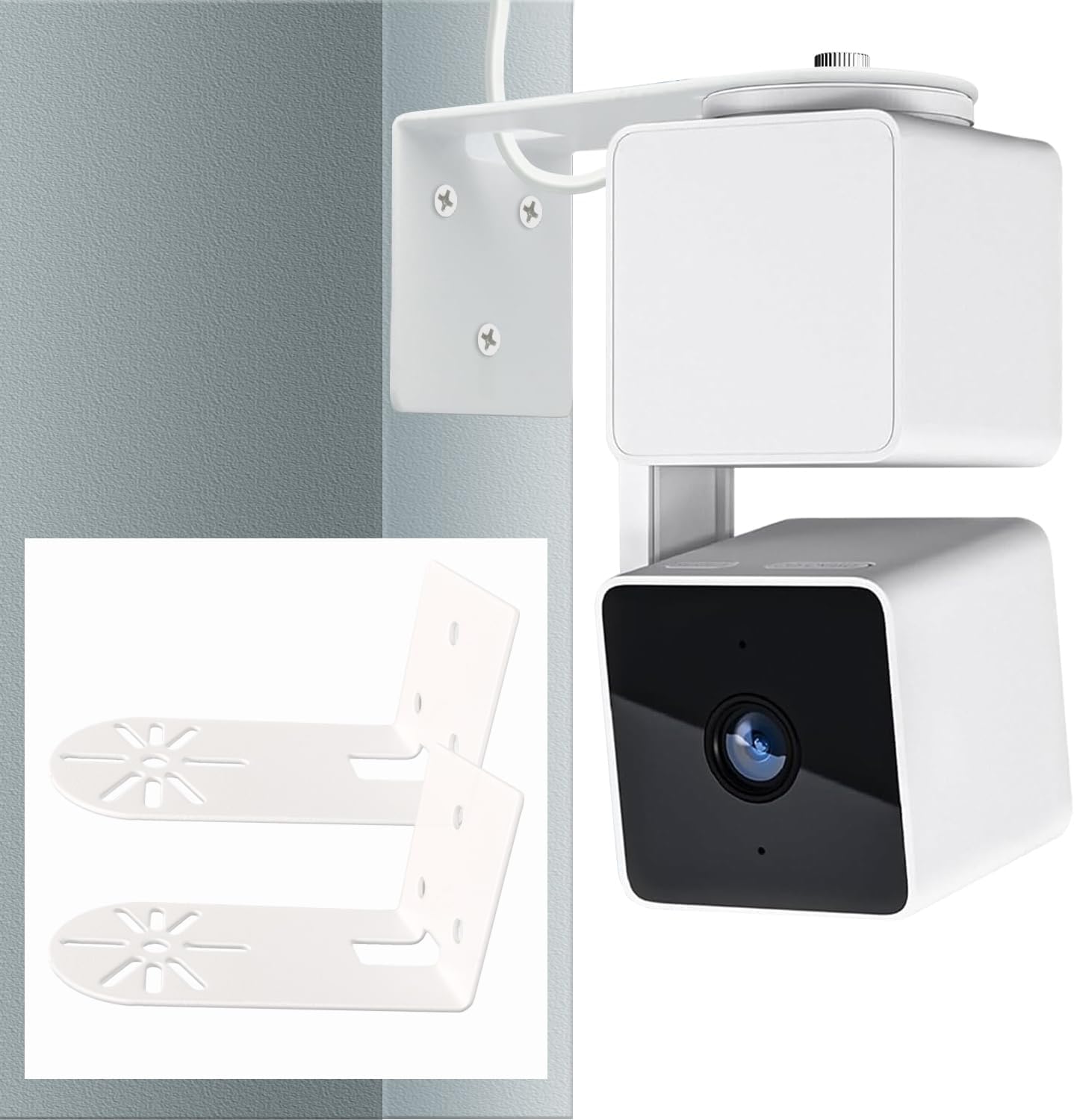 Wyze Cam Mount for Best View, No Drilling, 2pk