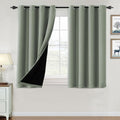 100% Blackout Curtains 45 in Length - Thermal Insulated Window Drapes