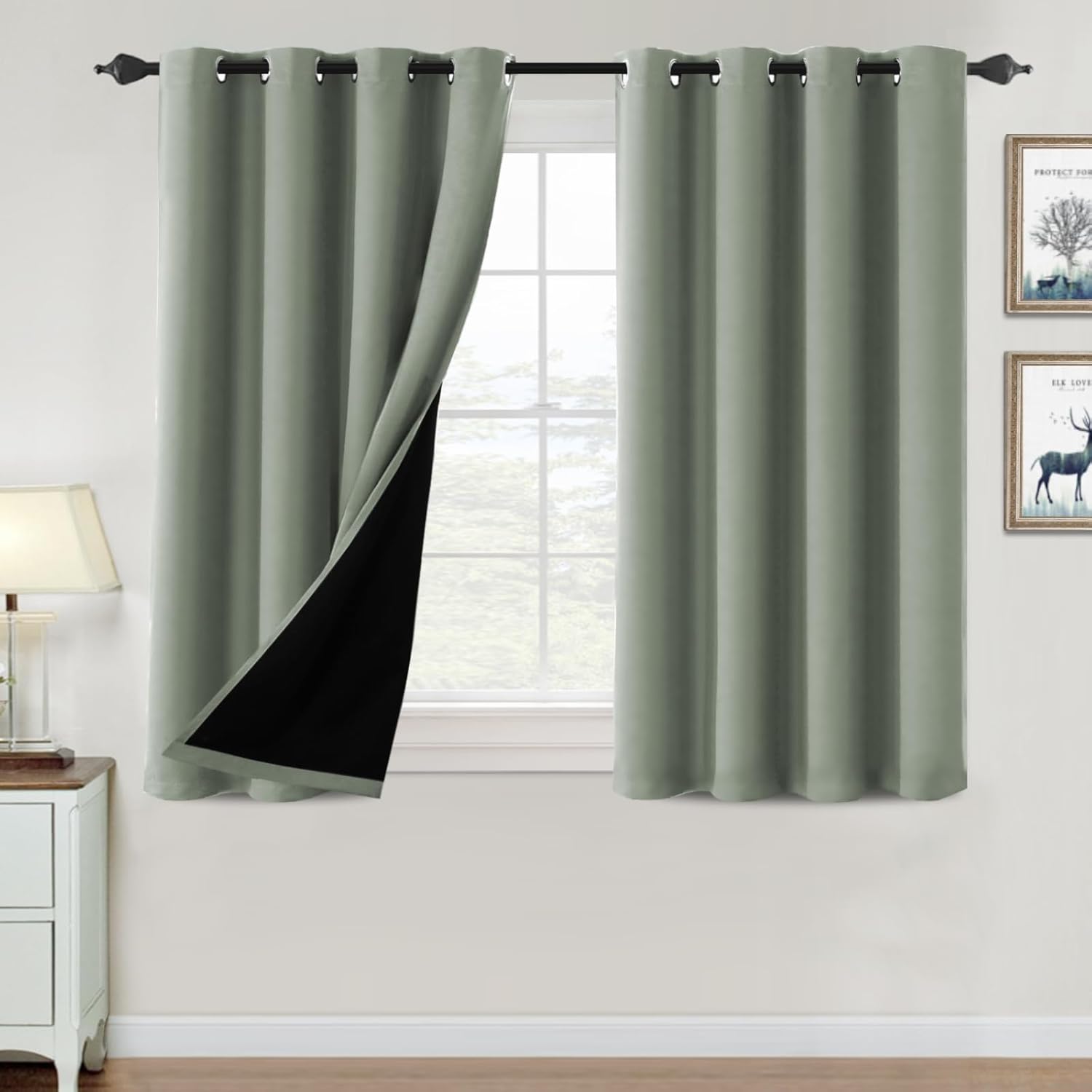 H.VERSAILTEX 100% Blackout Curtains for Bedroom and Living Room