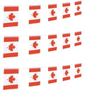 Canadian Flag Banner String 50 ft 38 Flags - Small Pennant Decorations