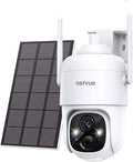 Solar Security Cameras Wireless Outdoor 3MP PTZ - Color Night Vision