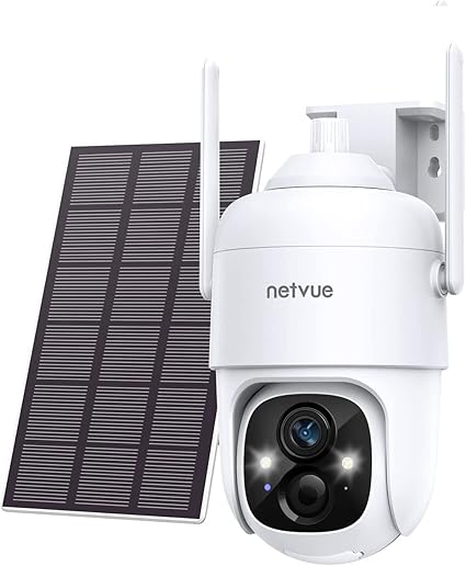 NETVUE Solar Security Cameras Wireless Outdoor 3MP 360 View