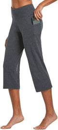 women's high waist yoga capri leggings with pockets - breathable fit
