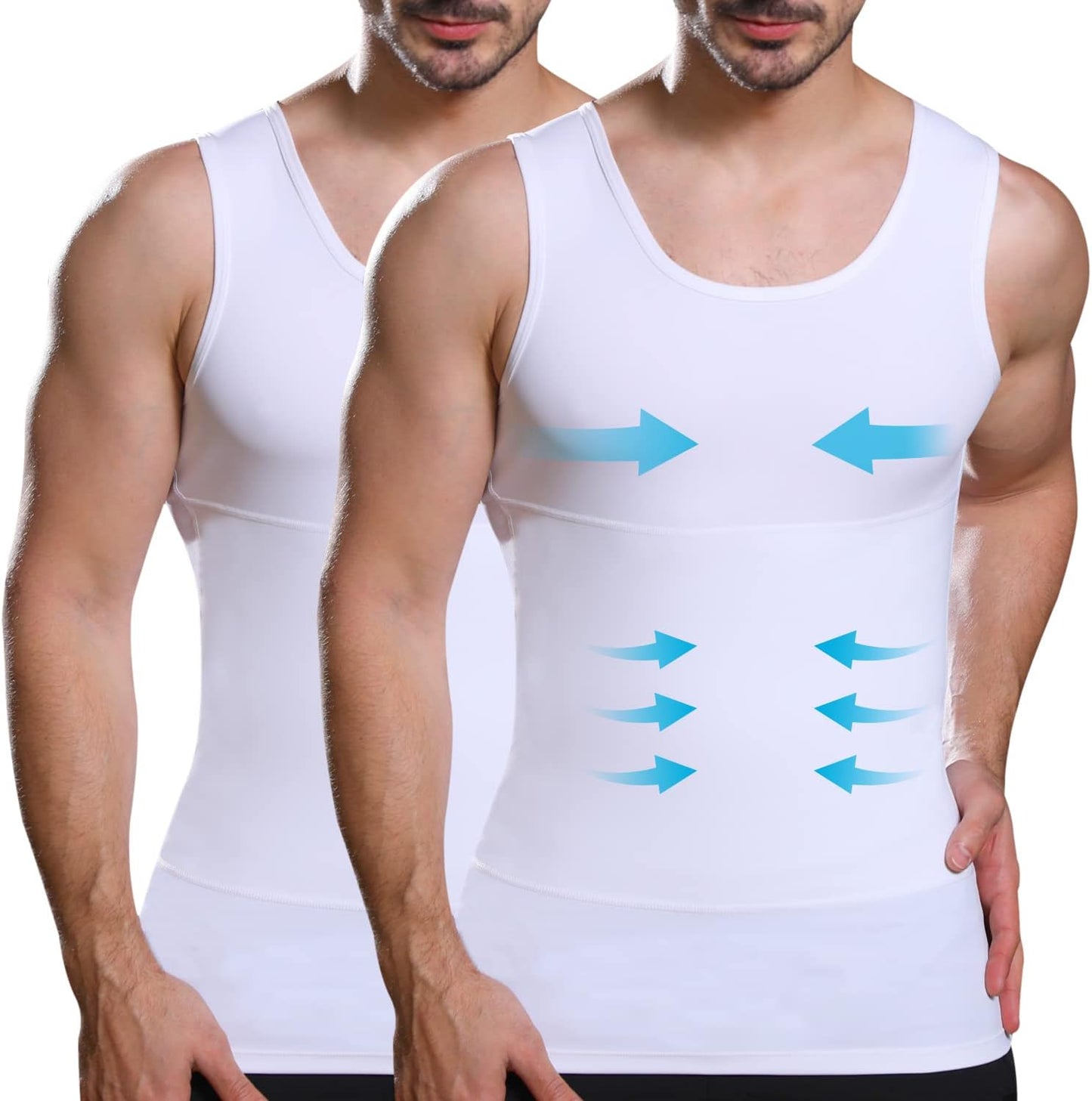 Mens Slimming Compression Shirt for Gynecomastia Control
