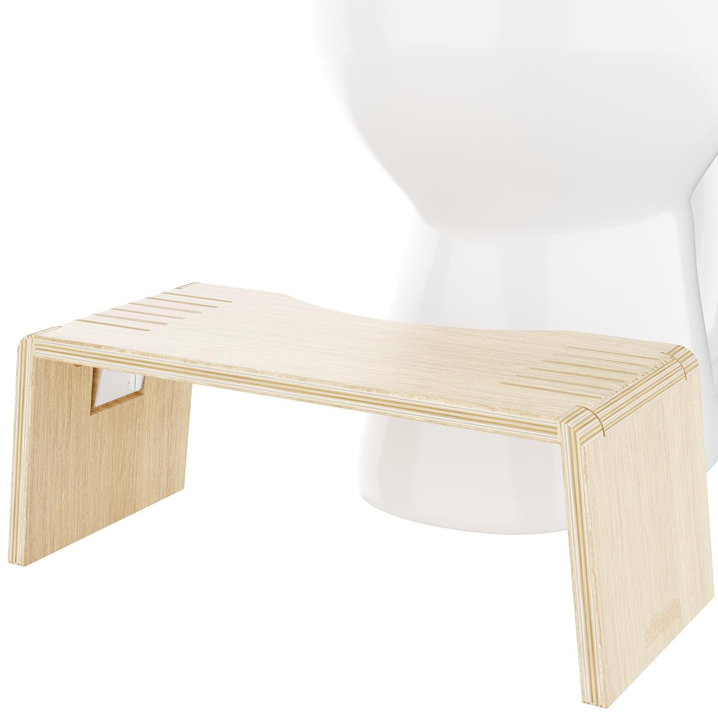 Squatty Potty Oslo Oak Folding Toilet Stool for Better Posture