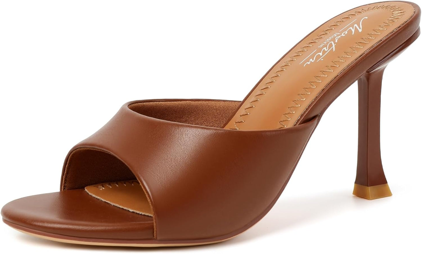 Mostrin Kitten Heels for Women: Stylish Brown Mules for All Occasions