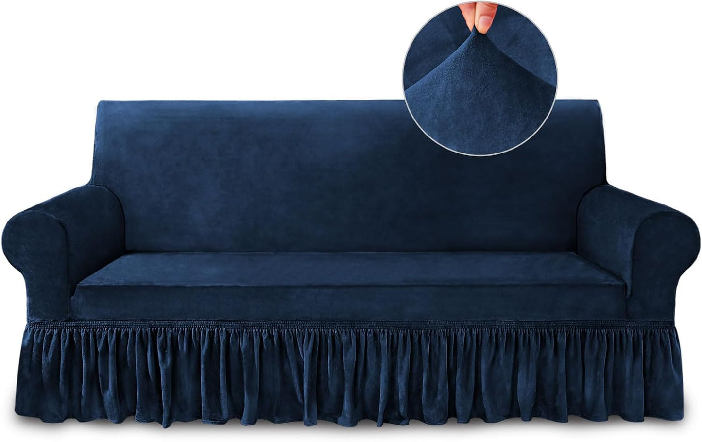 NICEEC Navy Blue Sofa Cover - Super Soft Stretch Slipcover