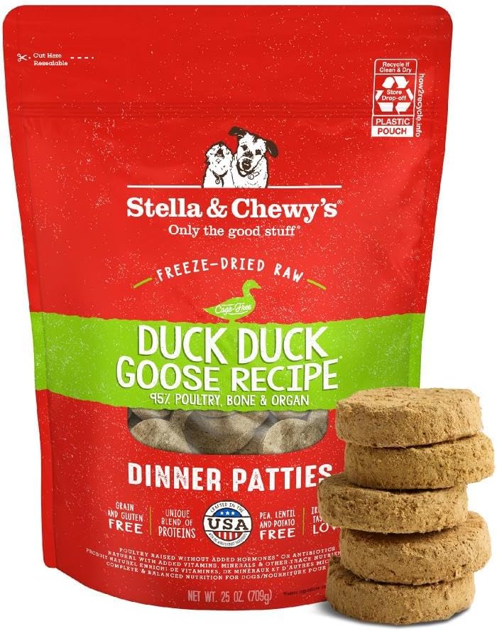 Freeze-Dried Raw Dinner Patties for Dogs - Duck Duck Goose Recipe
