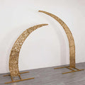 Gold Payette Sequin Half Moon Wedding Arch Covers Set of 2 - Sparkly