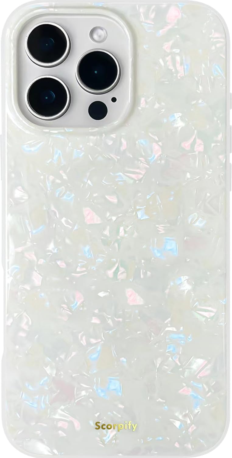 SCORPIFY iPhone 16 Pro Case with Colorful Pearl Iridescent Design