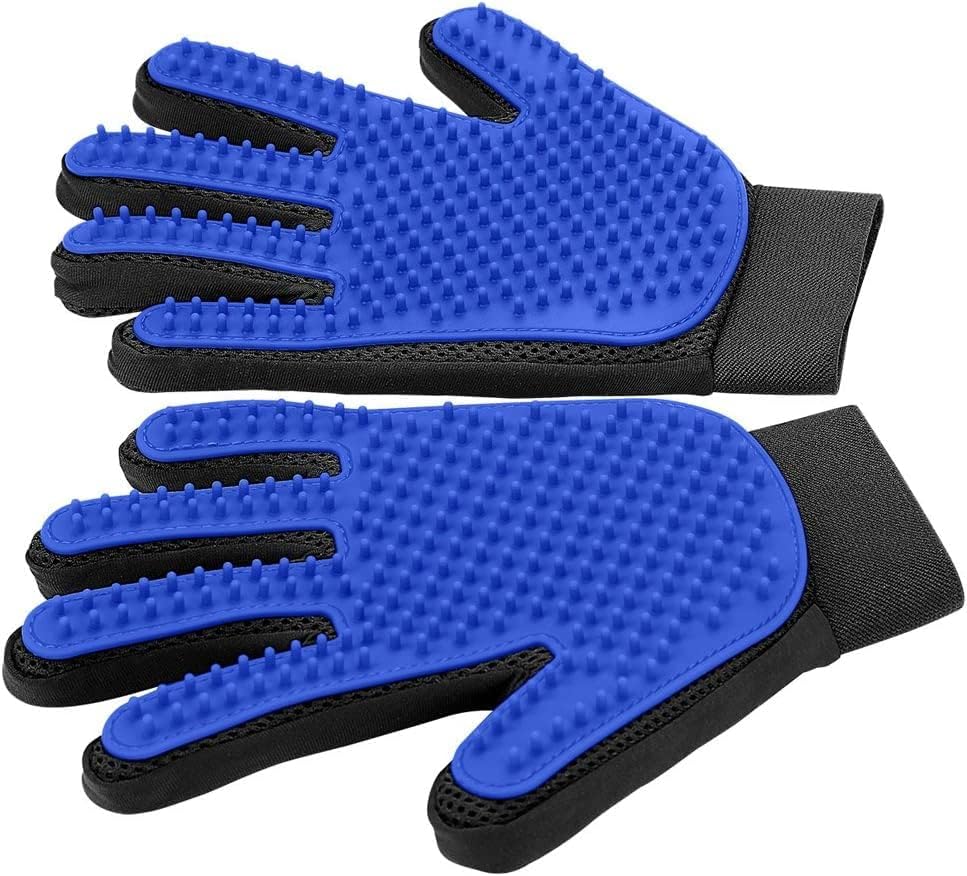 Pet Grooming Gloves | Gentle Deshedding | 5-Finger Design