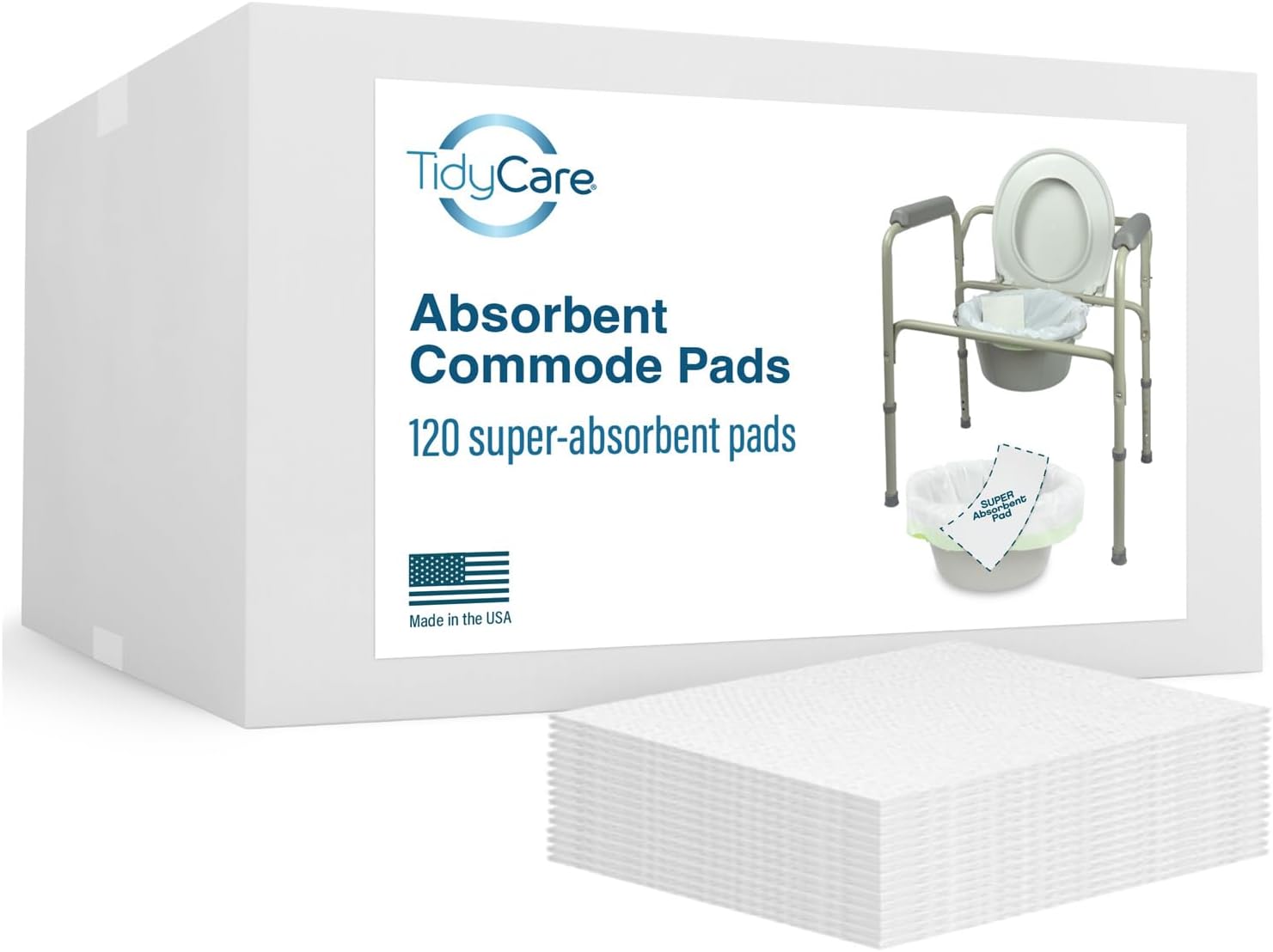 Disposable Bedside Commode Pads for Adult Portable Toilets