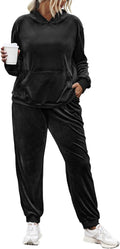 IN'VOLAND Plus Size Velour Sweatsuit Set for Women - Cozy Fit