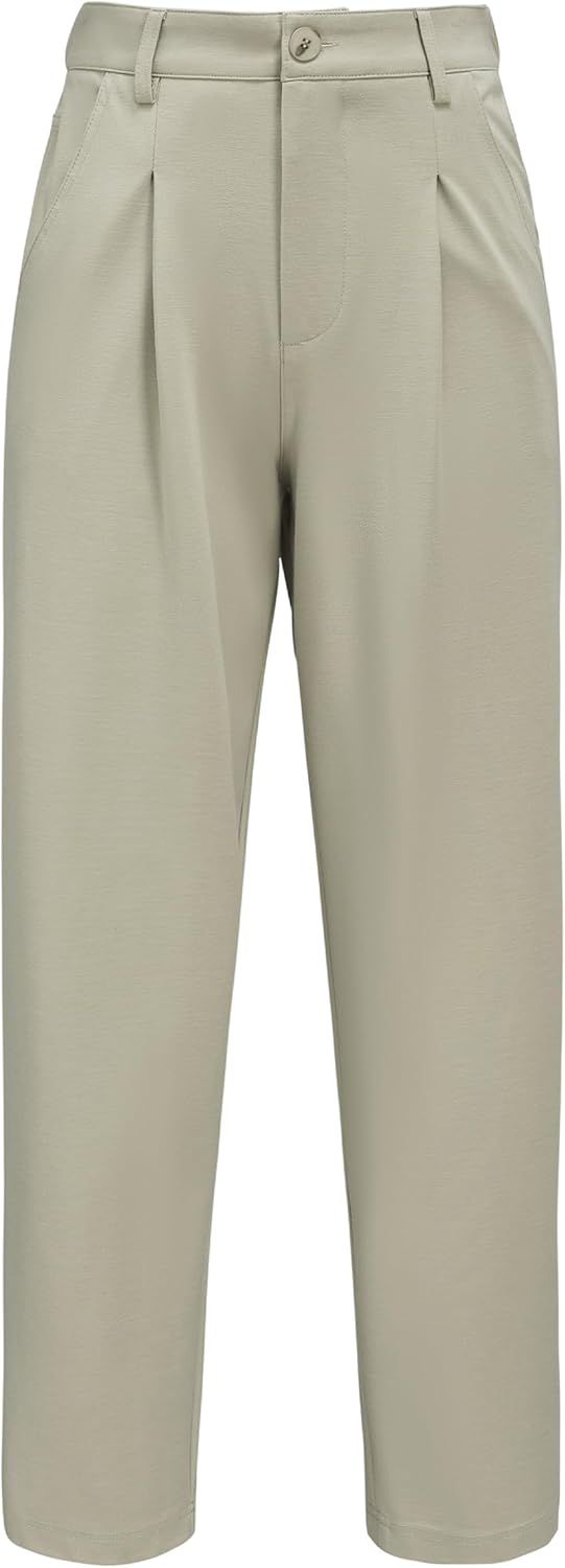 Arach&Cloz Women's Stretch Wrinkle-Free Comfort Ankle Pants