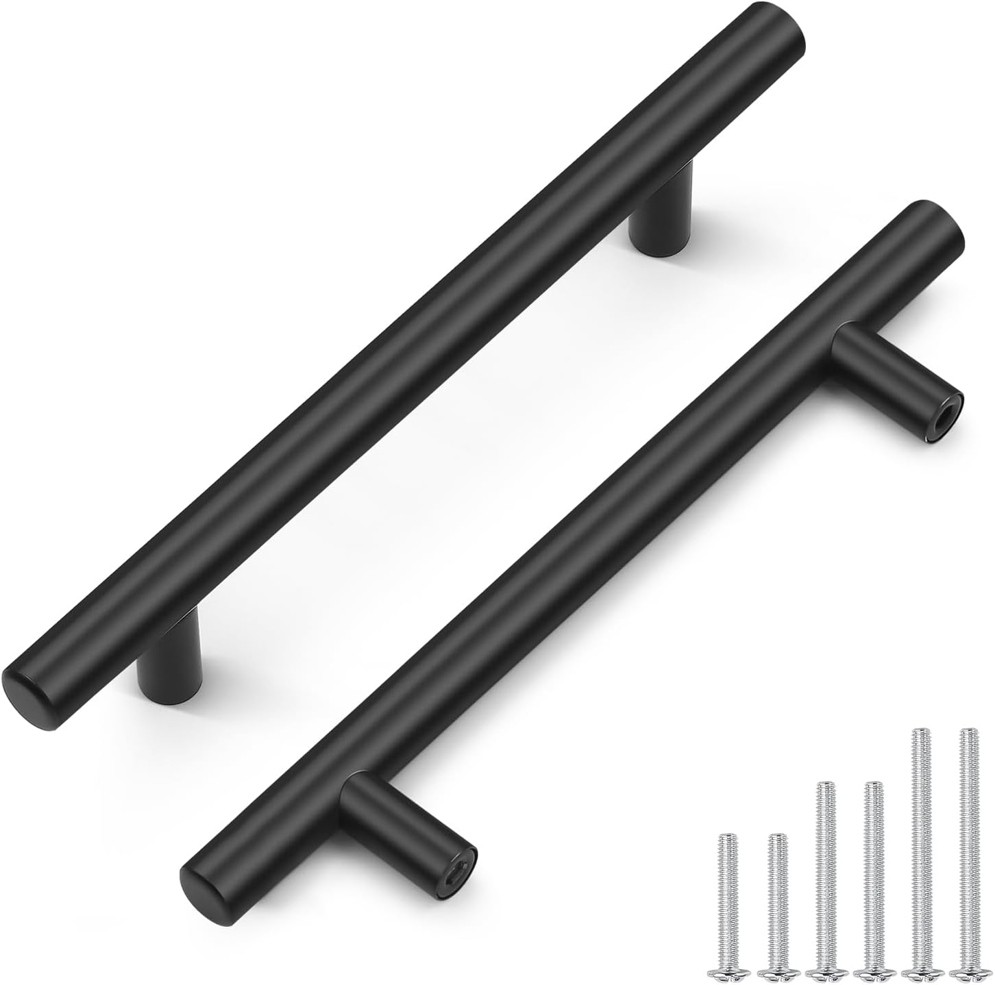 Probrico 30 Pack Flat Black Cabinet Pulls for Kitchen Cabinets