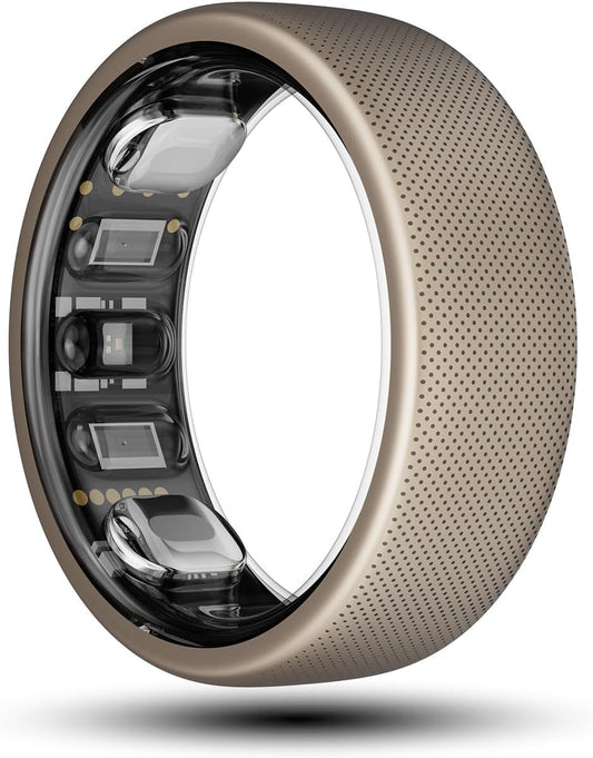 Amazfit Helio Smart Ring: Sleep & Health Monitoring, Fast Charging, Titanium, Swim-Proof