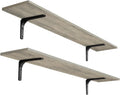 DINZI LVJ Set of 2 Long Wall Shelves for Modern Home Organization