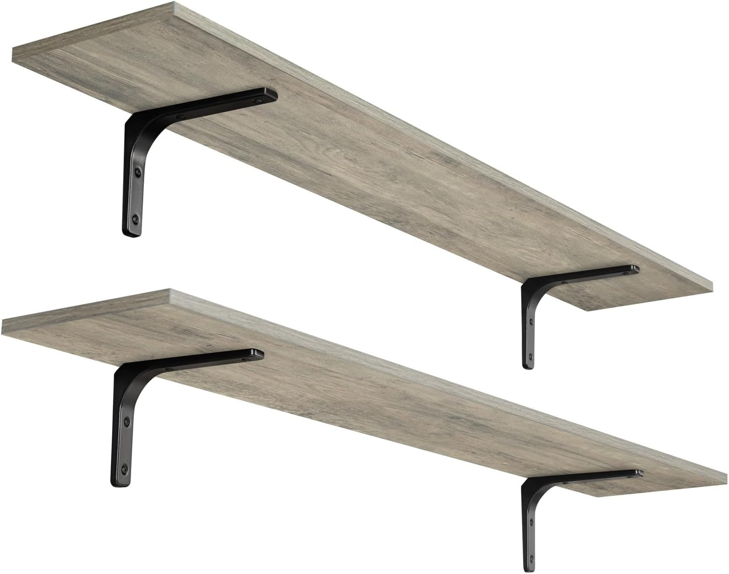 DINZI LVJ Long Wall Shelves Set of 2 for Stylish Home Storage