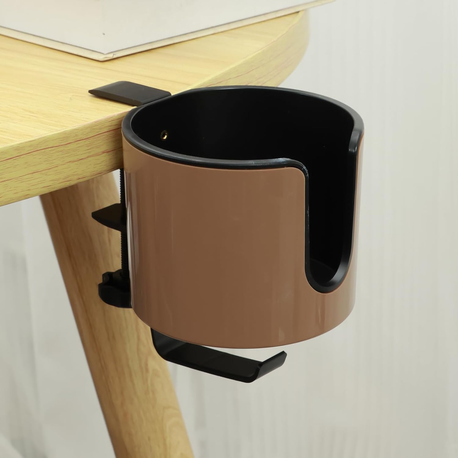 Clip-On Desk Cup Holder - Spill-Proof & Adjustable!