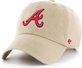 MLB Khaki Primary Logo Clean Up Adjustable Strap Baseball Dad Hat