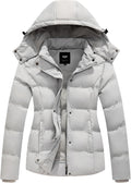 Women's Quilted Puffer Winter Coat with Removable Hood - Plus Size