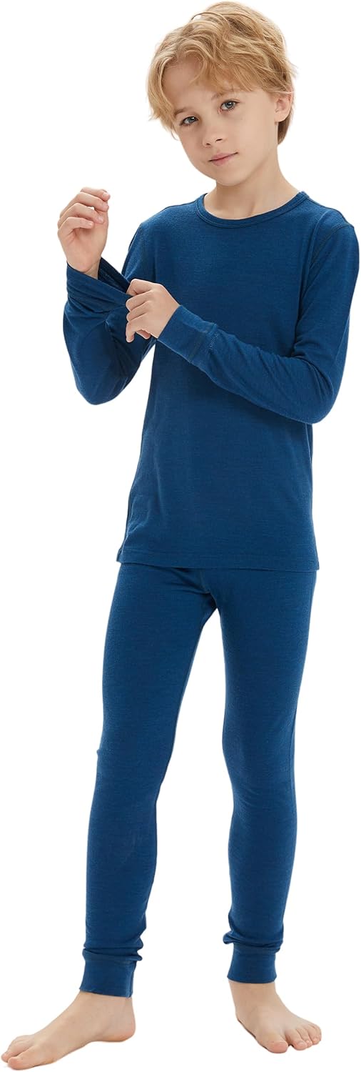 Iguana Unisex Kids Merino Wool Base Layer Set for Comfort