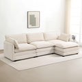 Oversized Modular Sectional Sofa with Movable Ottoman - Comfortable