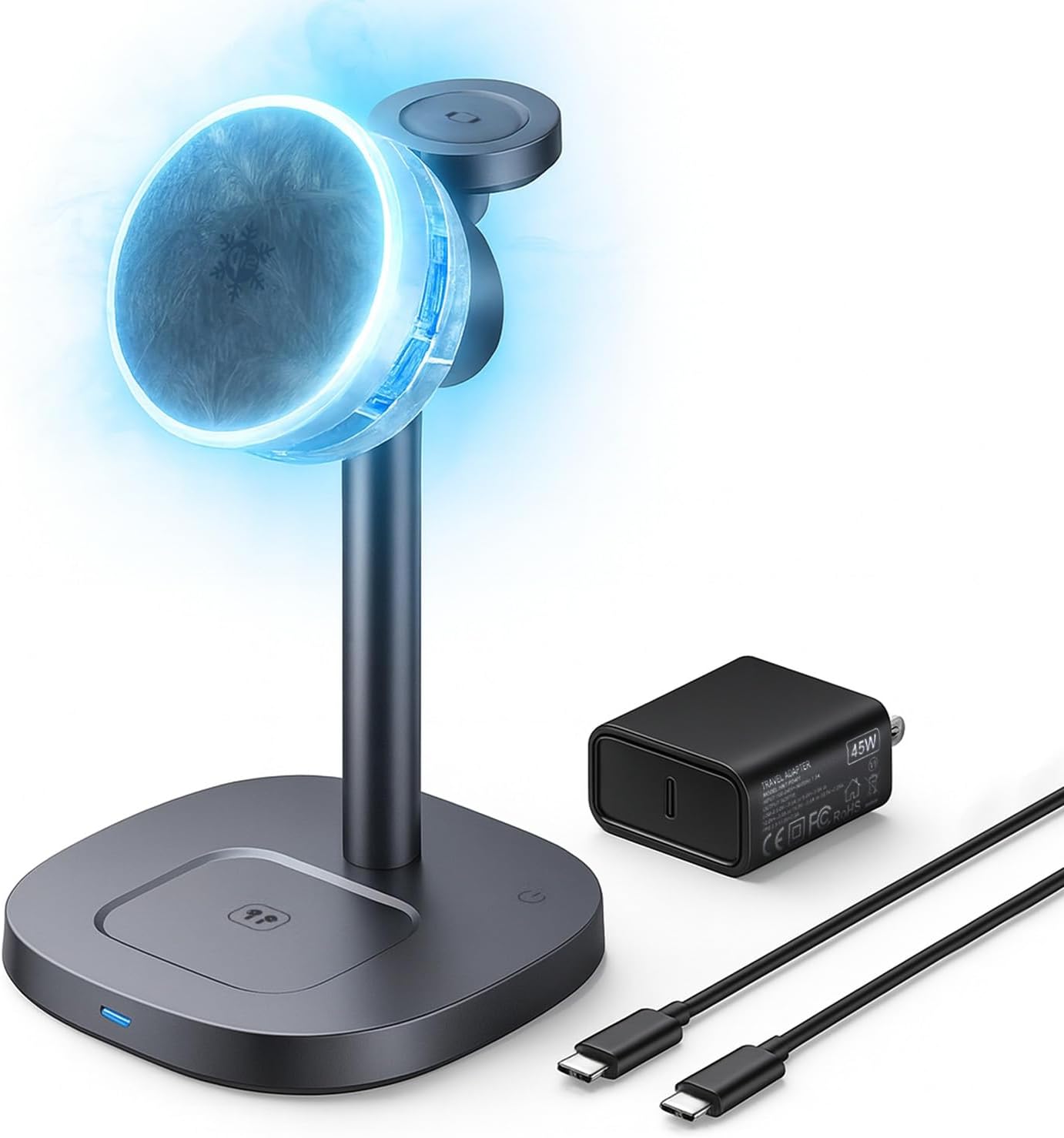 3 in 1 Wireless Charging Station with Active Cooling for Apple