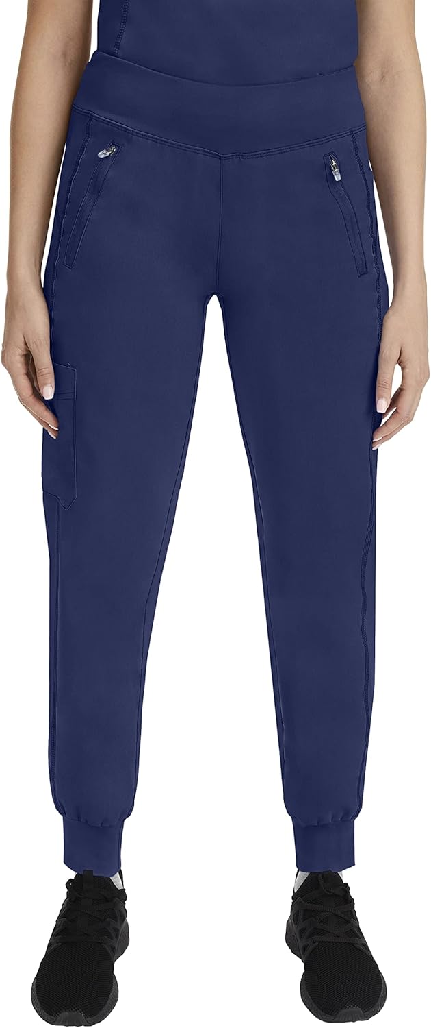Healing Hands Jogger Scrubs for Women with 6 Pockets in Purple