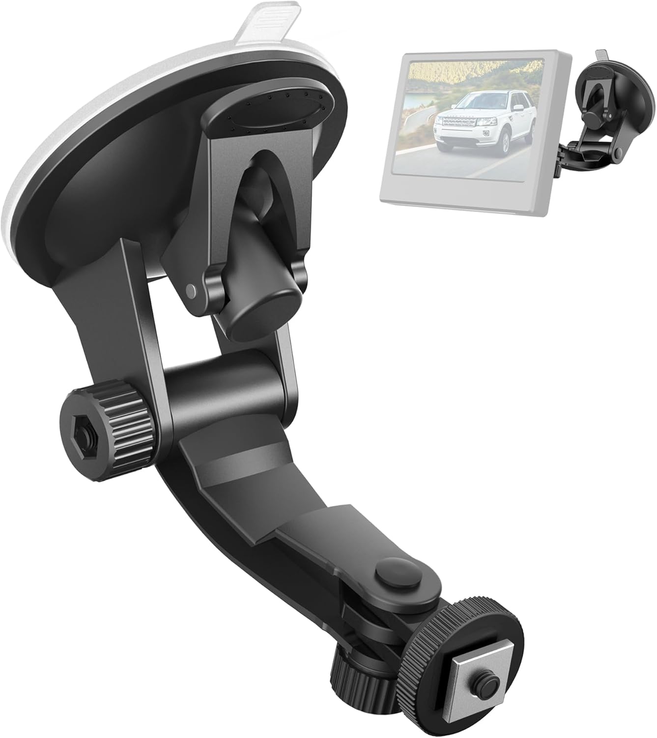 PixelMan Dual Suction Cup Mount: Clear Rear View
