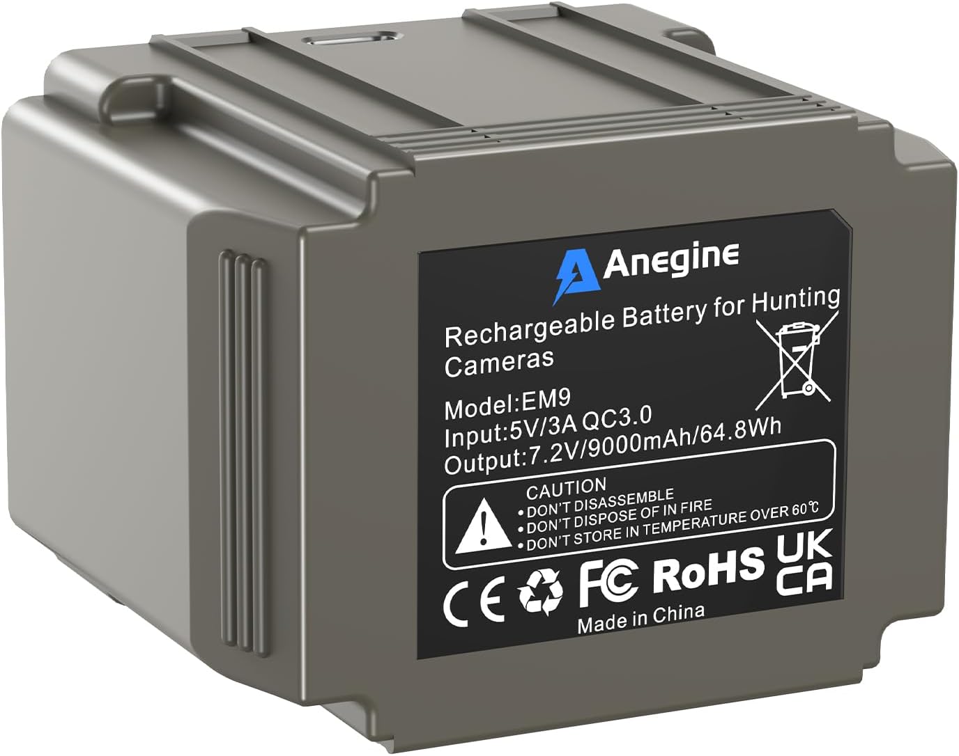 Defend Rechargeable Battery Pack 9000mAh for Tactacam Cameras