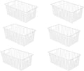 16inch Freezer Wire Storage Organizer Baskets - Set of 6, Stackable