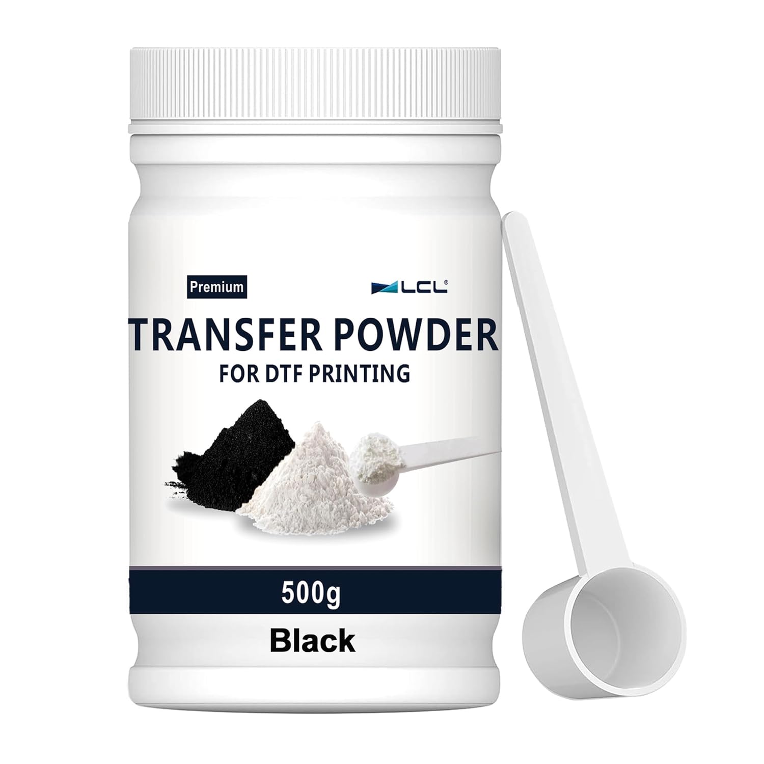 500g Black DTF Powder - Hot Melt Adhesive for Dark Garments