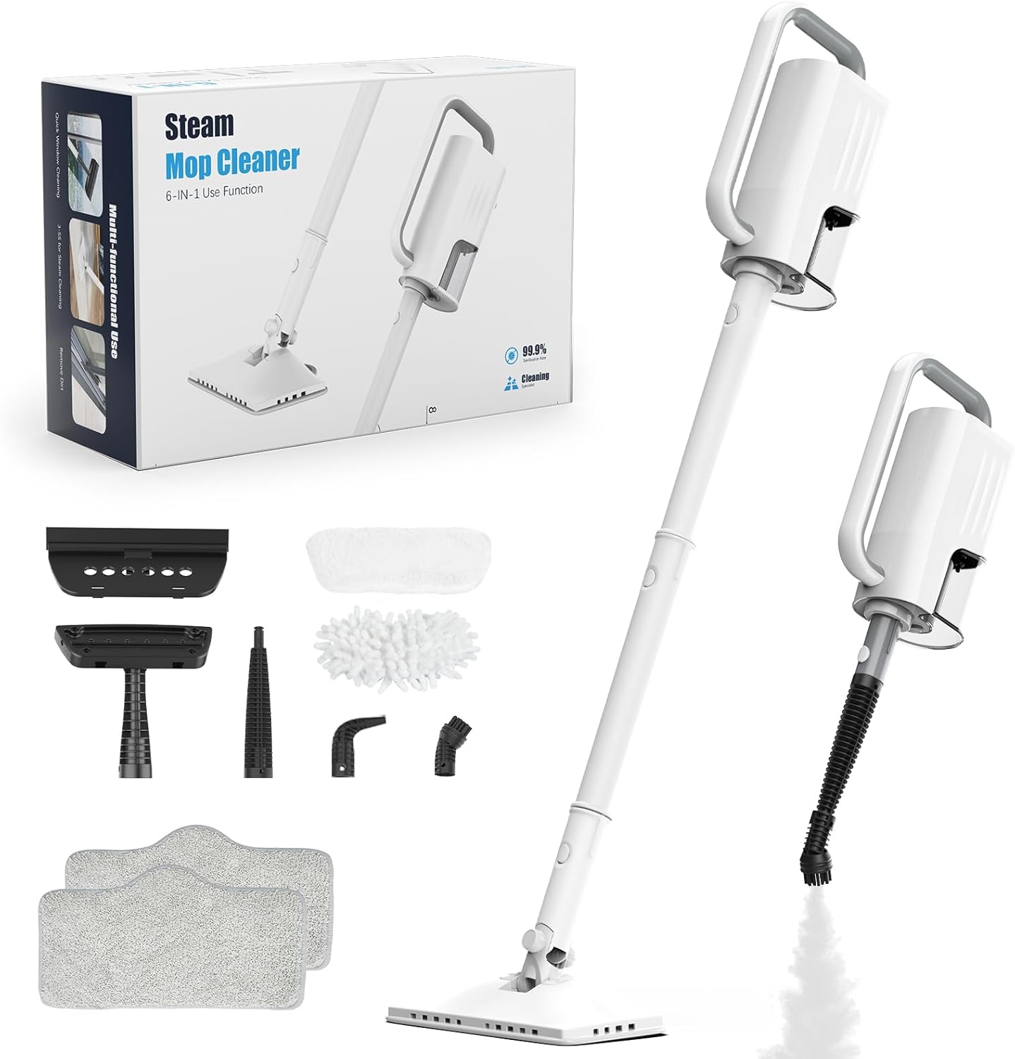 7-in-1 Steam Mop by ACHTFACH for Effortless Cleaning
