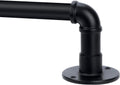 Industrial Curtain Rod 1 in - Adjustable 30 to 144 in Rustic Black