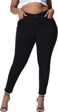 Womens Plus Size Skinny Jeans High Waisted Stretchy (Style 7SSW)