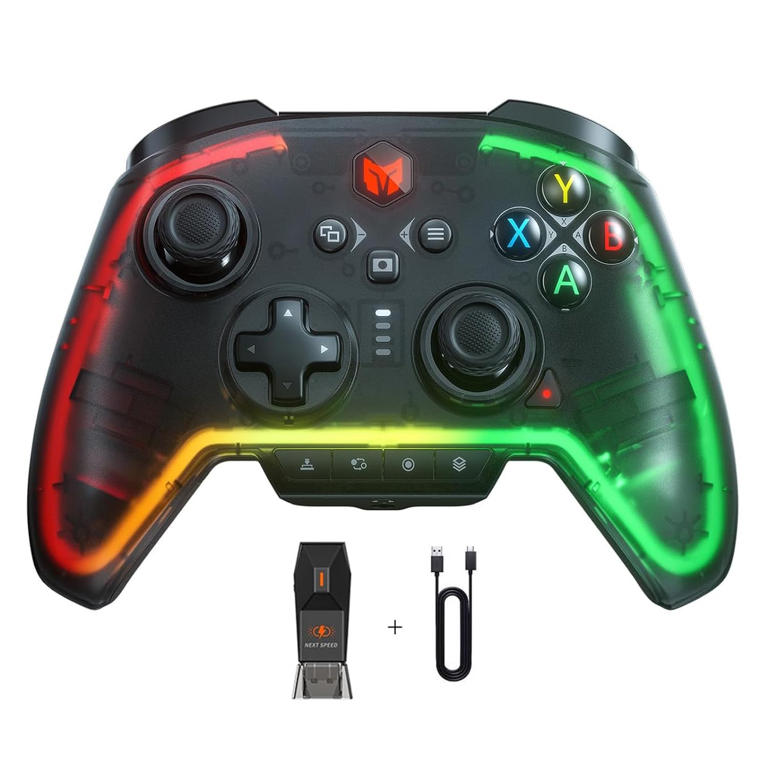 Wireless Controller Rainbow 2 Pro with RGB for PC and Switch