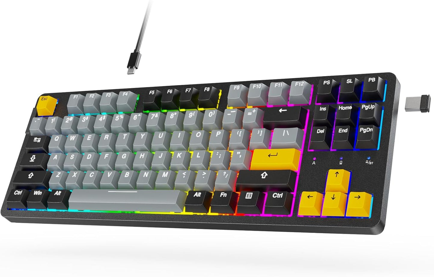 ARZOPA Wireless Mechanical Gaming Keyboard with RGB Backlit