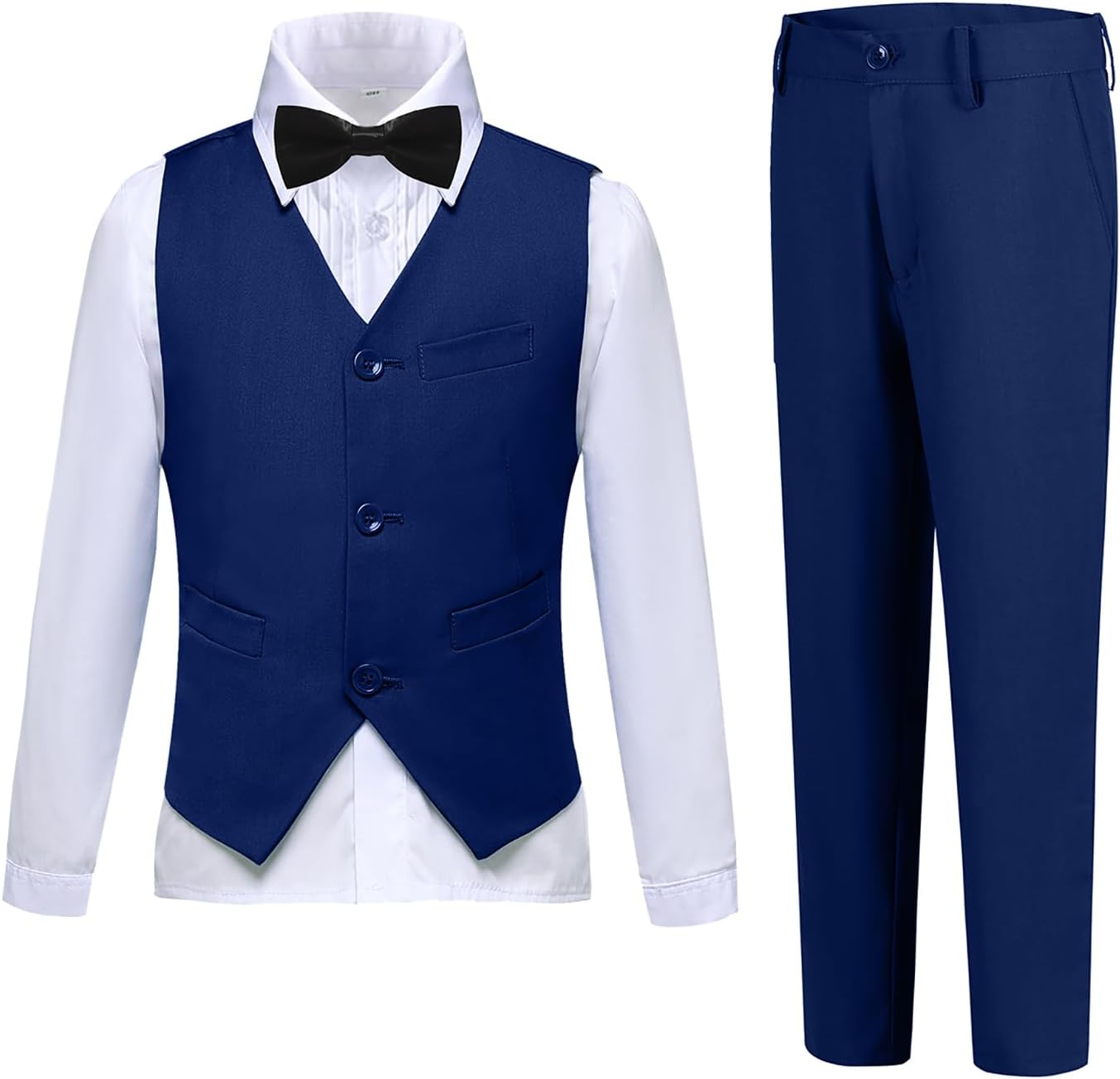 Boys Suits Slim Fit 4 Piece Formal Dresswear Set for Kids